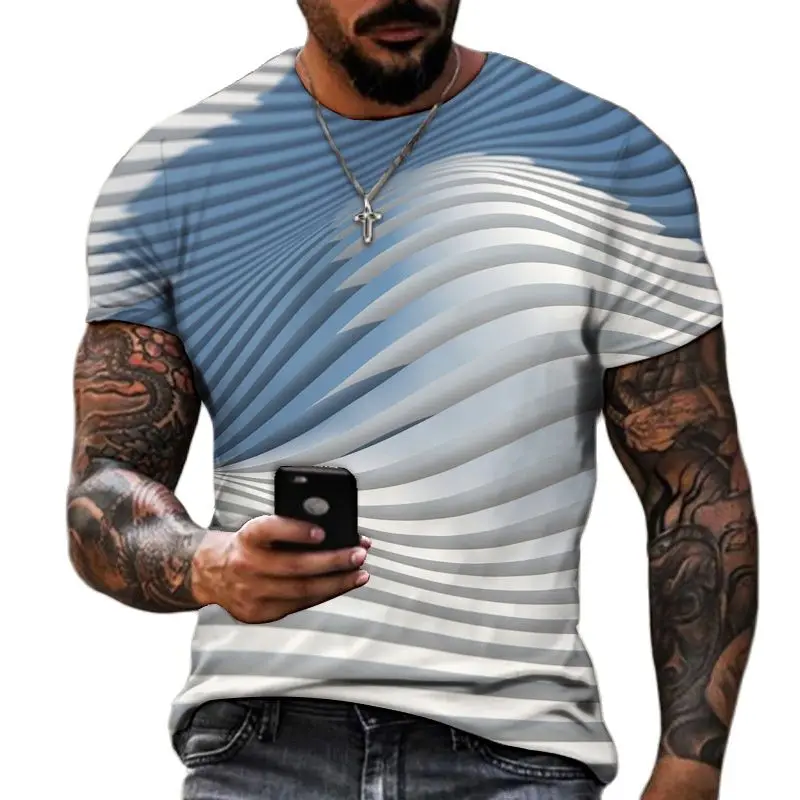 3D T Shirt For Men Fashion Hip Hop O-neck Short Sleeve Tops Abstract Harajuku Men\'s T-shirts Oversized Tees Shirt Man Clothing