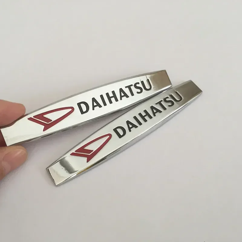 2pcs 3D metal Daihatsu car Front Bonnet Grill Fender emblem Side rear tail Trunk Badge Sticker styling Auto Accessories