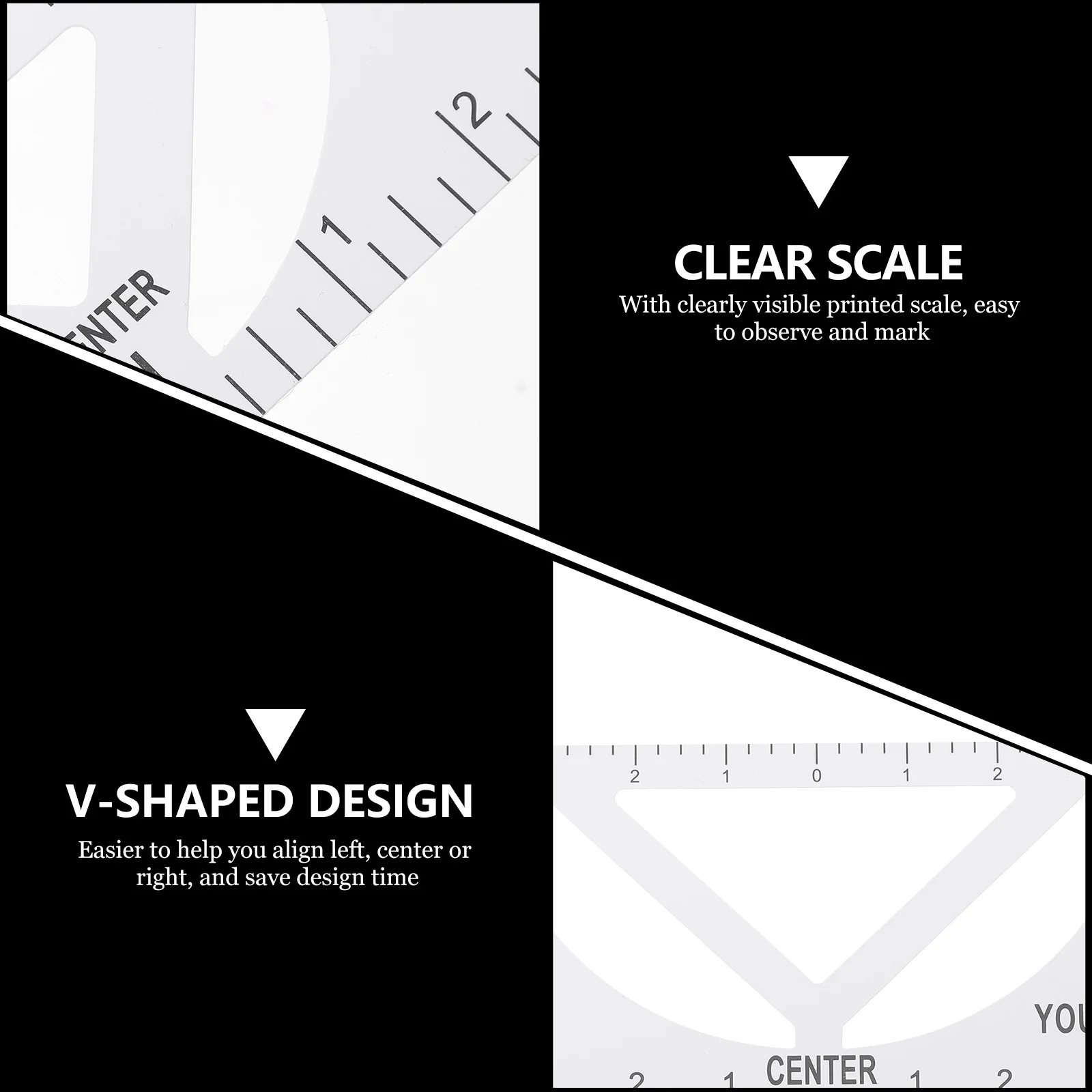 

Folding Sector Ruler Multifunctional Scale Ruler 30Cm Professional Drawing Tool for Art Design Students Artists White