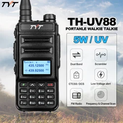 TYT TH-UV88 Walkie Talkie 5W UV Dual Band Portable Two Way Radio THUV88 Long Range Communication Radios Amateur FM Transceiver