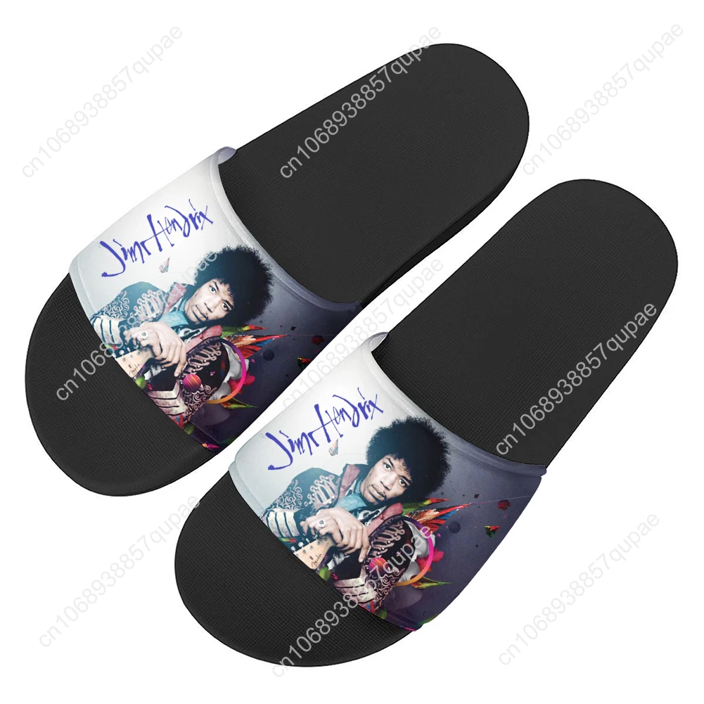 J-Jimi Guitarist Slippers Home Water Shoes H-Hendrix Men Women Teenagers Beach Pool Sandals High Quality Custom Summer Slipper