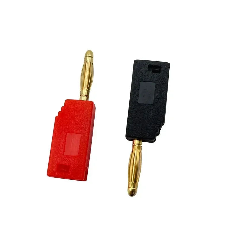 40Pcs 2MM Male Retractable Tube Stackable Banana Plug Copper Gold Plated Wire Soldering Electrical Connector 5 Colors DIY Tools