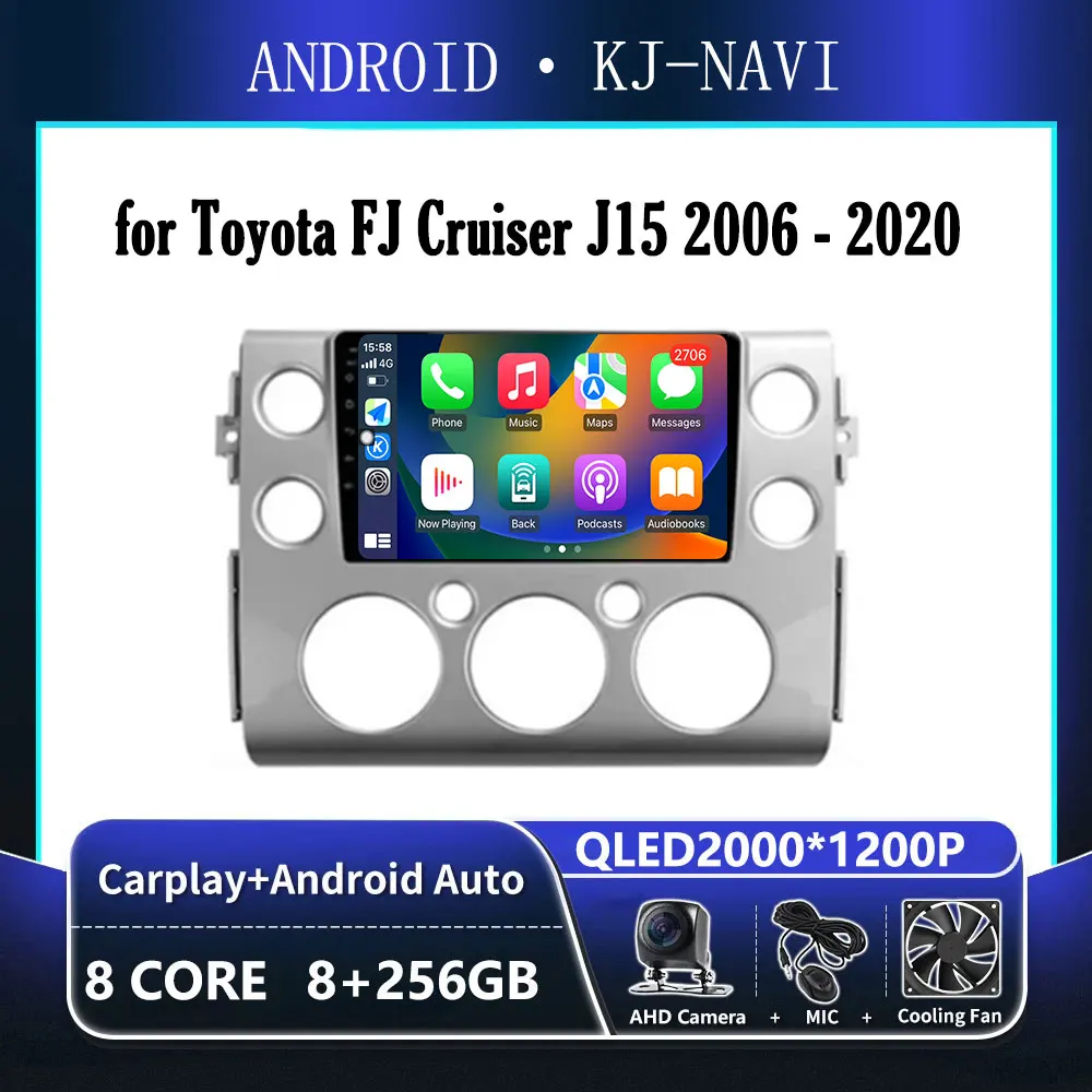 

Android 14 Carplay for Toyota FJ Cruiser J15 2006 - 2020 Audio Stereo Car Radio Multimedia Player GPS Navigation 2 din WIFI DSP