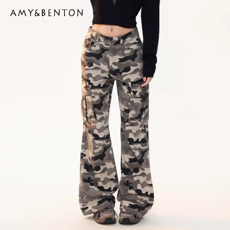 

Новые женские комбинезоны весна 2026: камуфляжные, с множеством карманов, в американском ретро-стиле, с высокой талией, облегающие, свободные, милые, крутые, расклешенные брюки для женщин