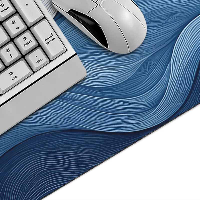 White And Blue Mouse Pad - Cartoka