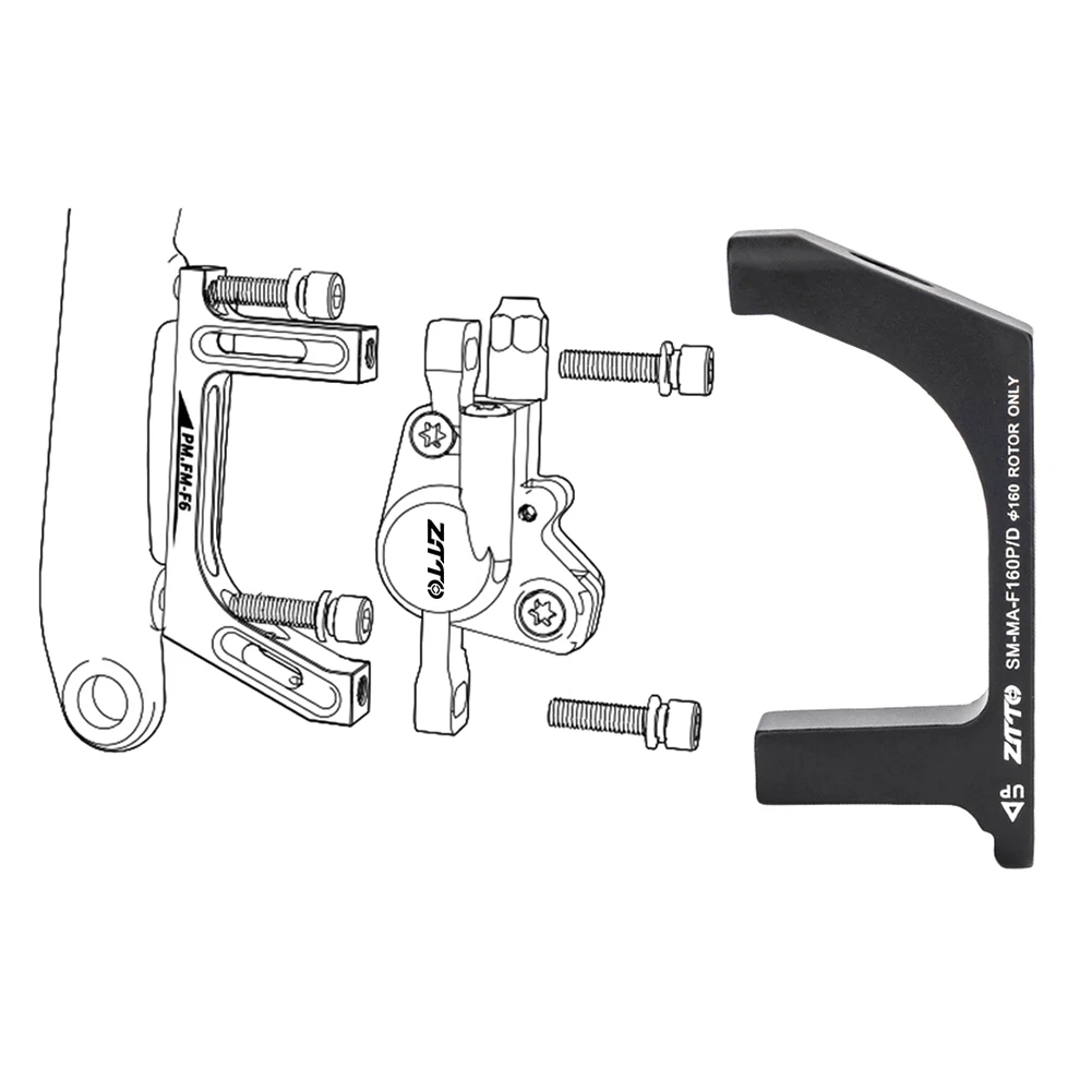 Bicycle Caliper Converter Flat Mount To Post Mount Disc Brake Adaptor for 140/160mm Rotors Road Disc Brake
