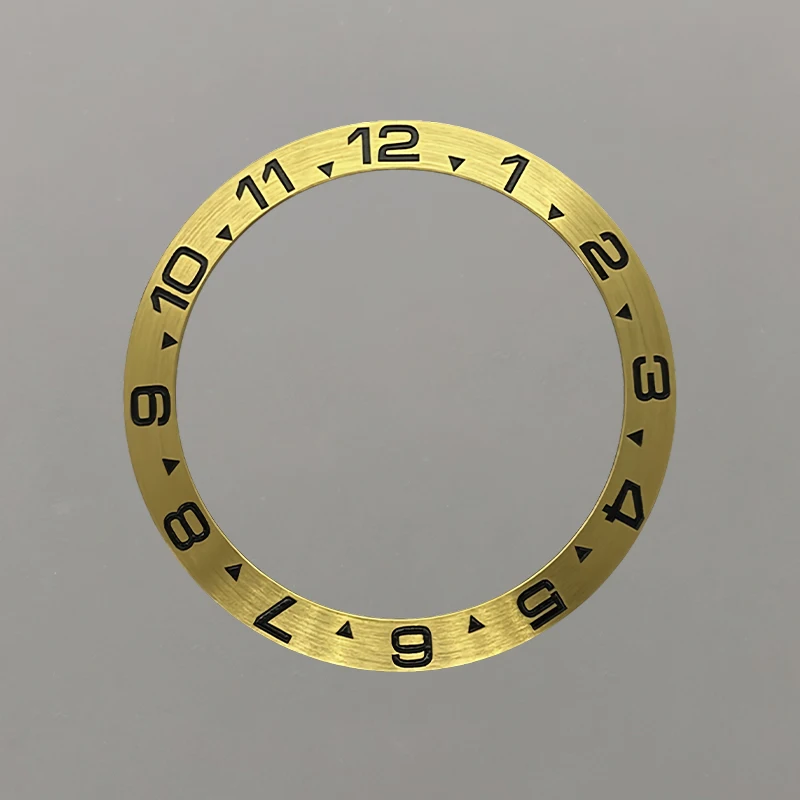 Retro Men Diving Watch Ring Parts 38mmx30.6mm Curved Metal Bezel Insert Fit SKX007 SKX009 SRPD SUB Watch Case NH35 NH36 Movement