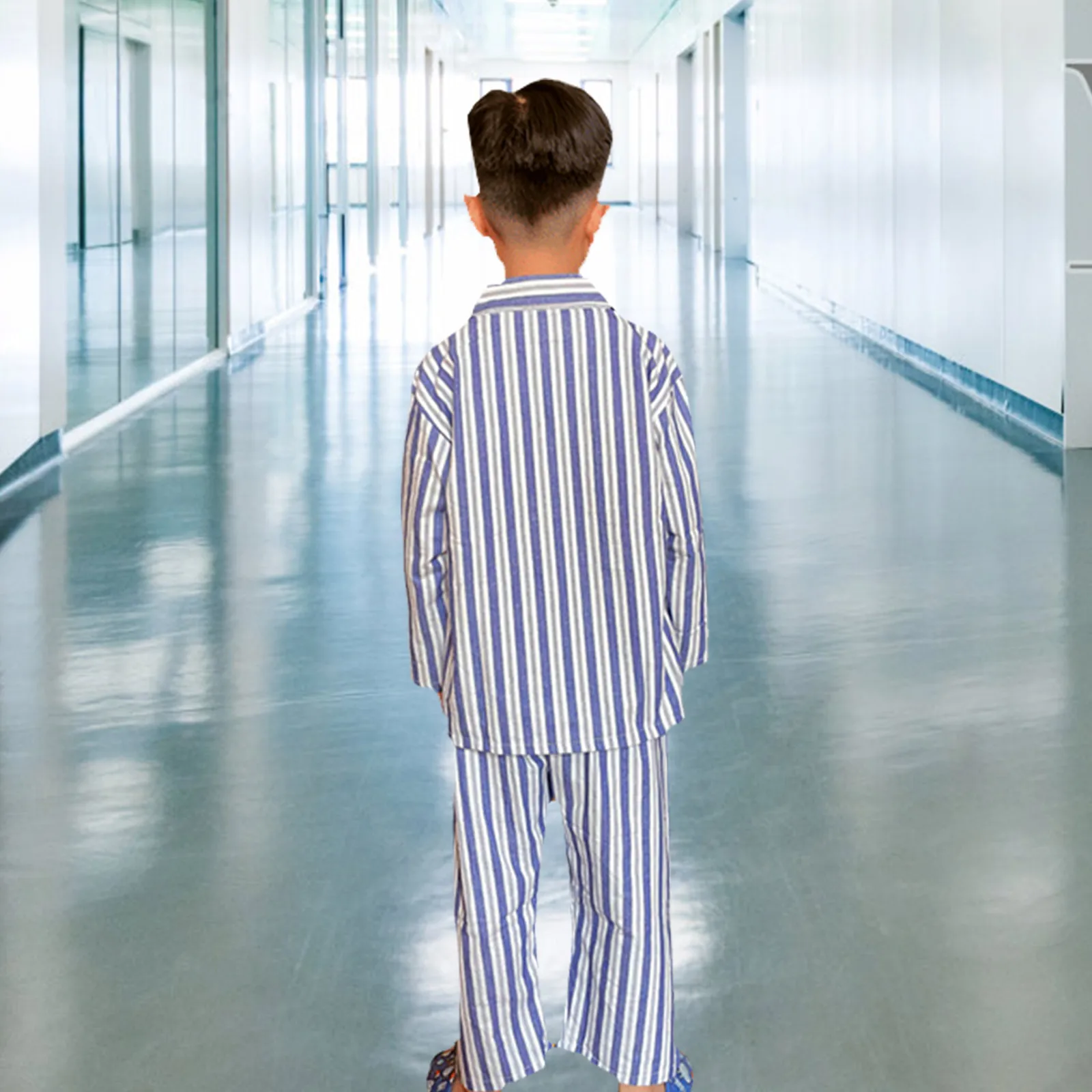 

Pure Cotton Toddler Patient Costume Set Hospital Outfit Career Day Halloween Party Cosplay Bedridden Wear Warm Autumn