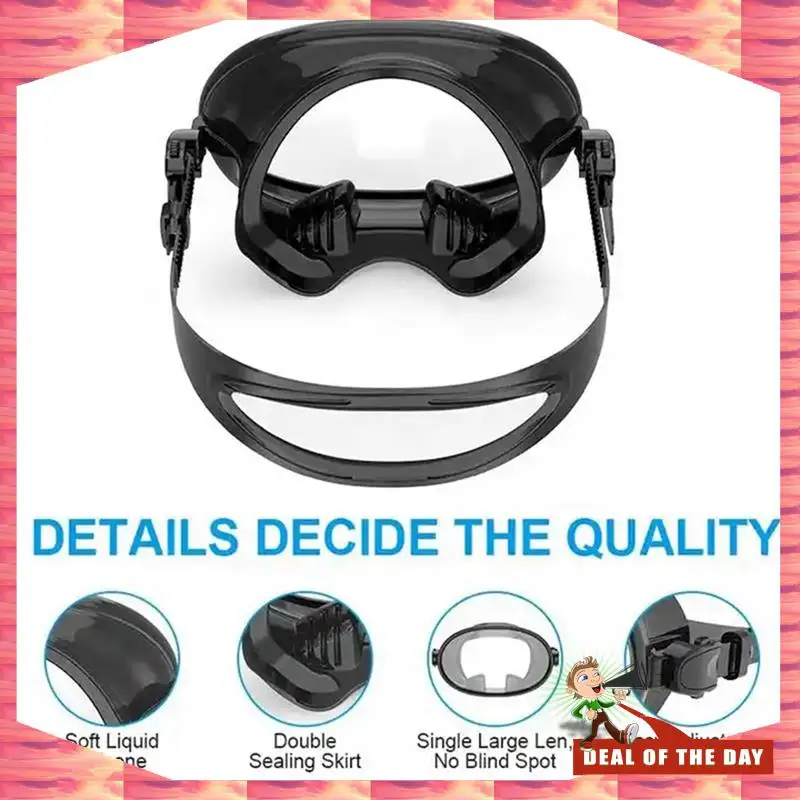 24-Hour Delivery HD Field Of Vision Diving Goggles Waterproof Anti-Fog Explosion-Proof Silicone Goggles Retro Free Diving Masks