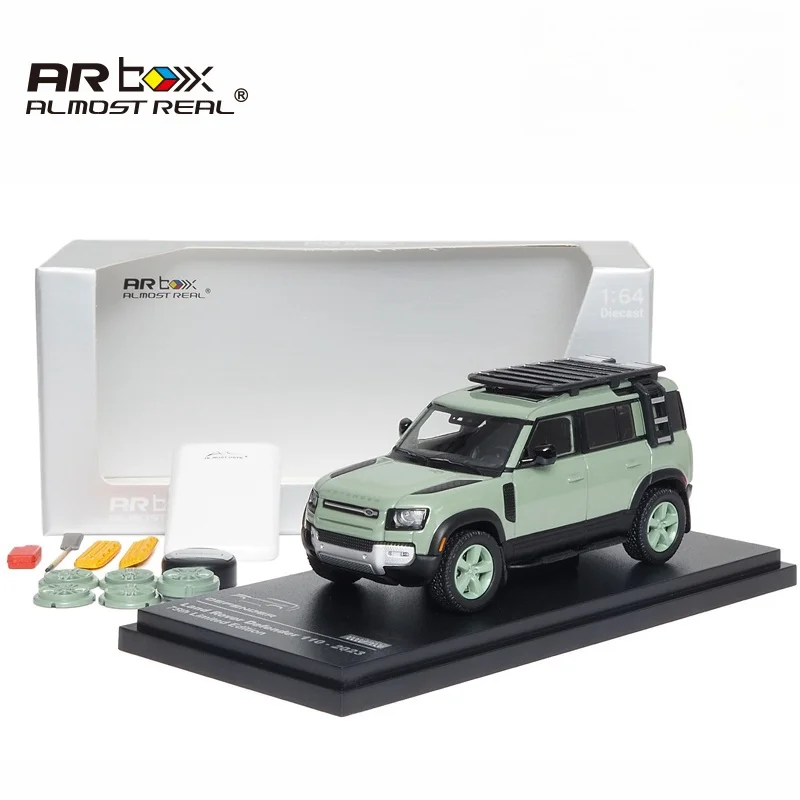 1:64 Land Rover Defender 90, 110 alloy model 75th anniversary edition 2023 alloy compression miniature model, adult decoration,