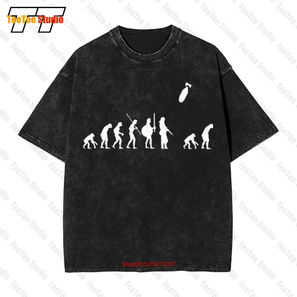 Evolution Of Man Start Over Weapons Vintage Oversized T-Shirt XTSY