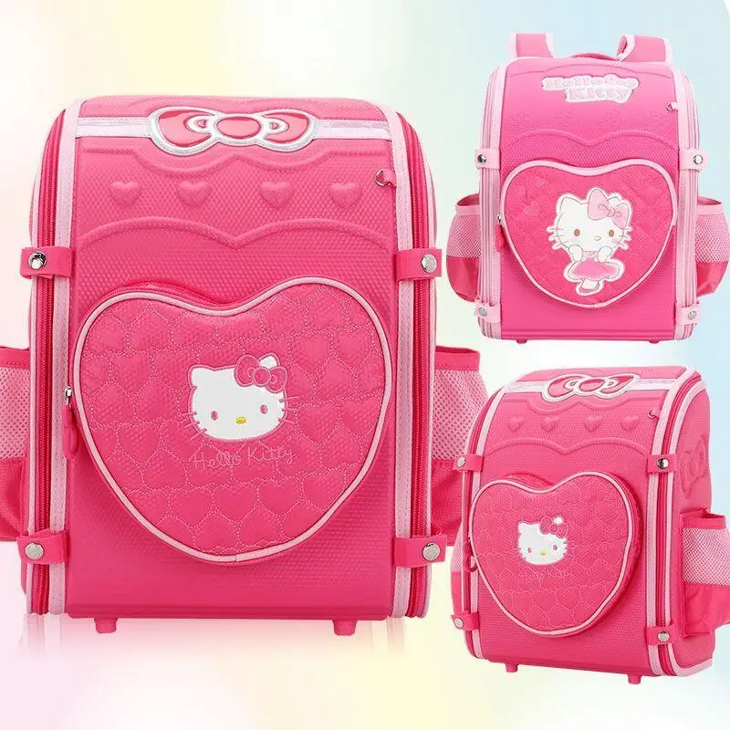 

Children Schoolbag Spinal Protection Waterproof Backpack Cartoon Hello Kittys Good-Looking High-Capacity Backpack Fashion Gift