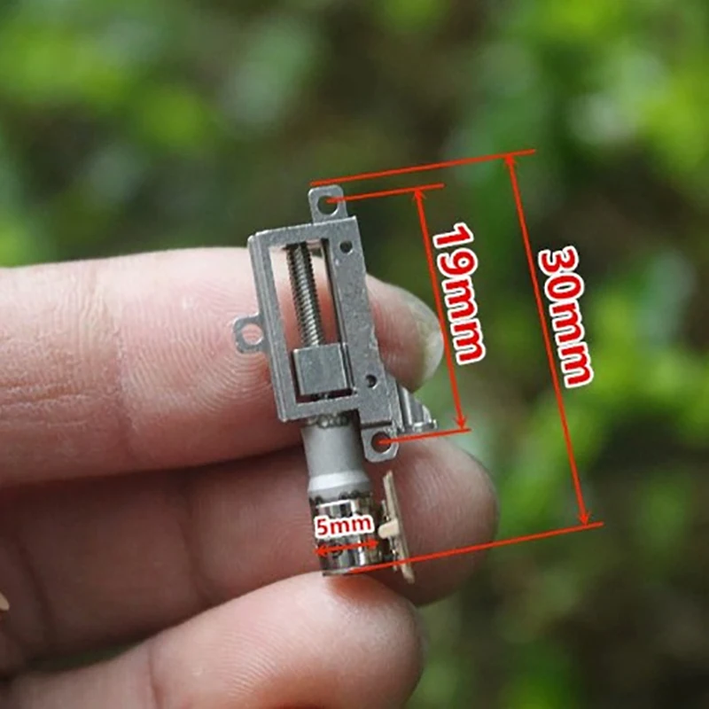 1PC Gear Stappenmotor Ultra-Micro 5mm Slag Lineaire Actuator Mini 5mm 2-Fase 4-Draad Precisie Metalen Versnellingsbak
