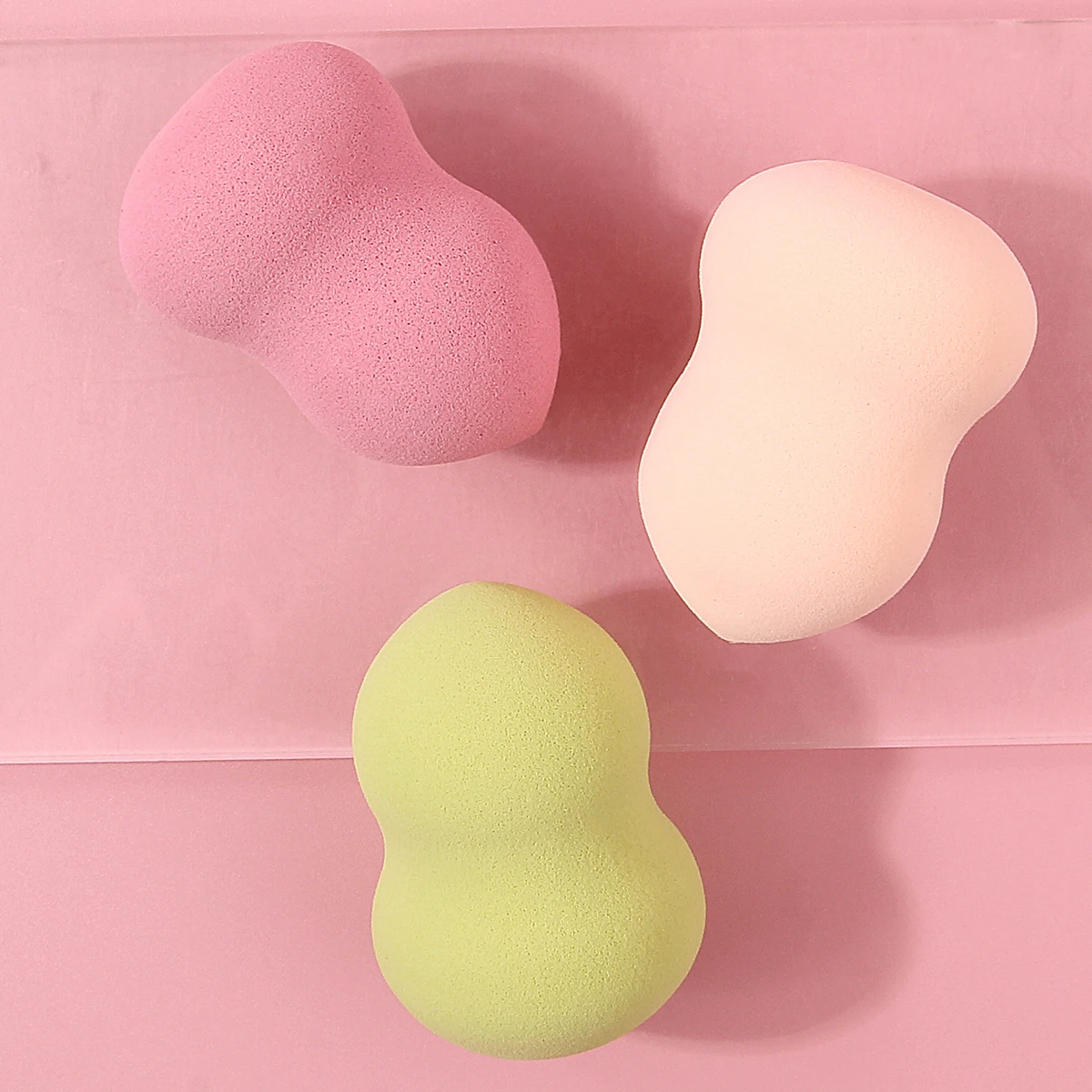 3 個の高価値メイクスポンジひょうたん型スポンジ卵美容卵繊細なソフトパウダーなし美容ツールセット