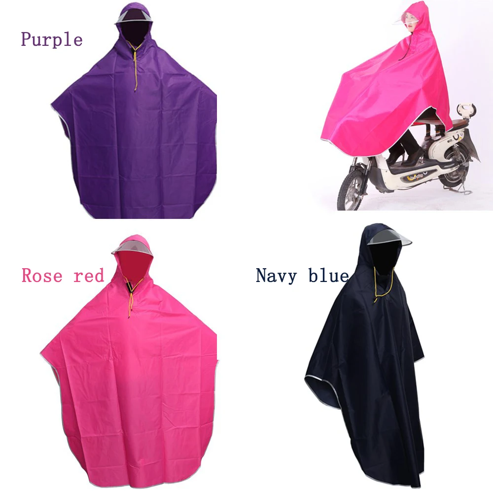 High quality Mens Womens Cycling Bicycle Bike Raincoat Rain Cape Poncho Hooded Windproof Rain Coat Mobility Scooter Cover