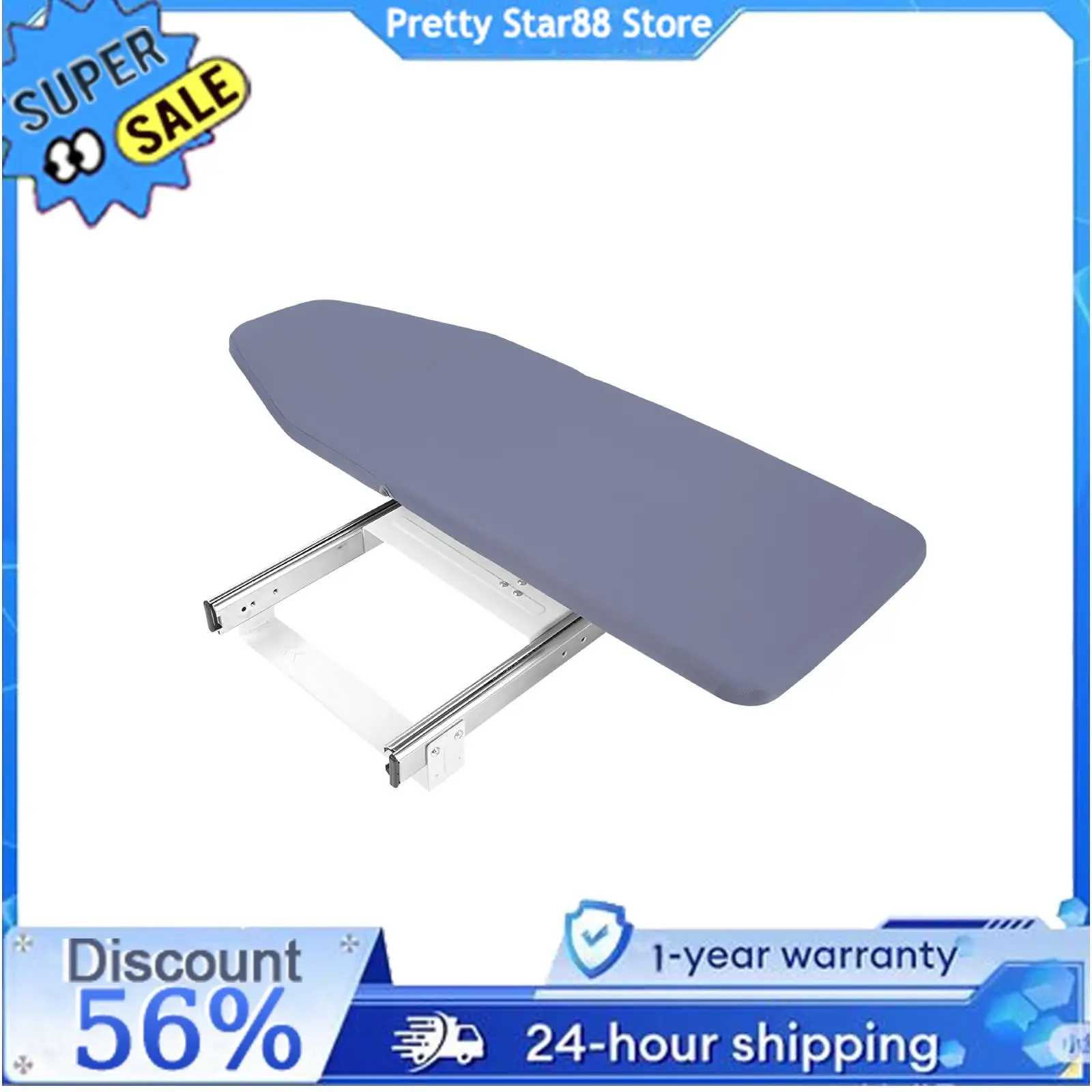 

Современная простота, серая складная гладильная доска, крепление для гардероба, бытовой шкаф, двухтактный/вращающийся инструмент для домашнего хранения, защита от ожогов