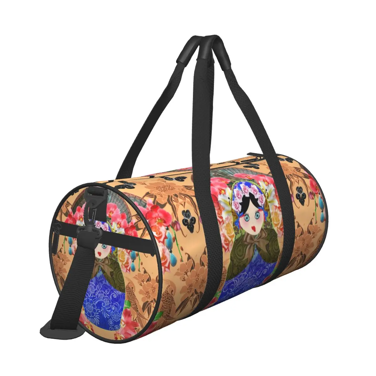 Boneca russa vintage bonita bolsa de viagem para homens, bolsa de ginástica, personalizada, grande capacidade, gráfico, esportes, bolsas de fitness, bolsas Oxford, moda