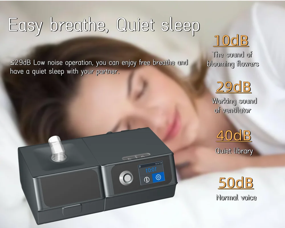 cheapest price of portable mini bipap ventilators auto bpap machine with Humidifier sleep apnea anti snoring machine