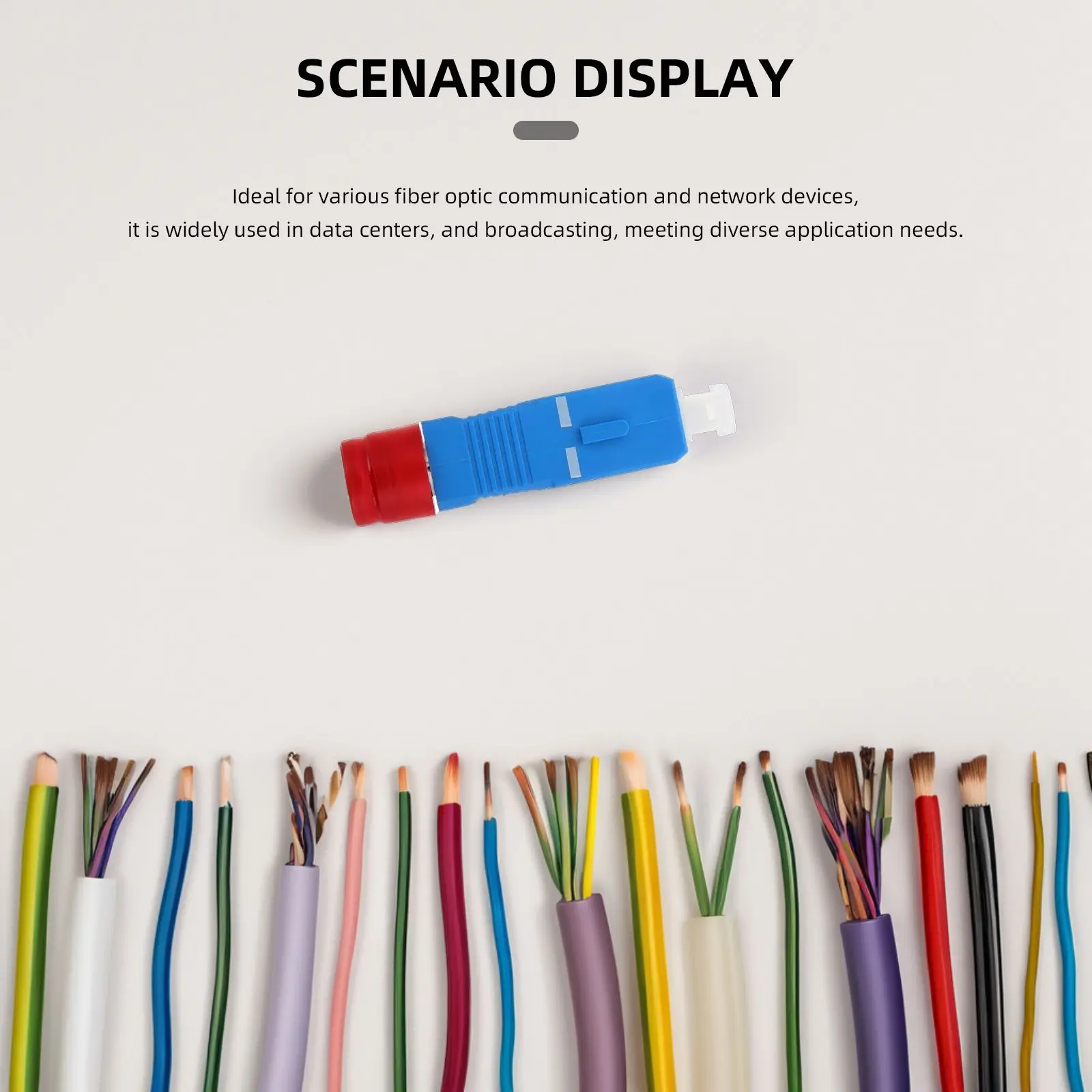 1pcs Fiber Optic Adapter SC Male to FC Female Connector Network Cable High Efficiency Optical Testing Flange Adaptor