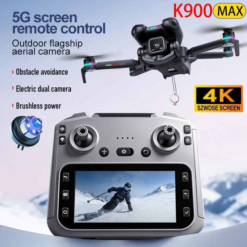 

New K900 MAX 8K Professional RC Drone with Dual Camera Cam WiFi FPV Aerial Photography Obstacle Avoidance RC Quadcopter airdrop