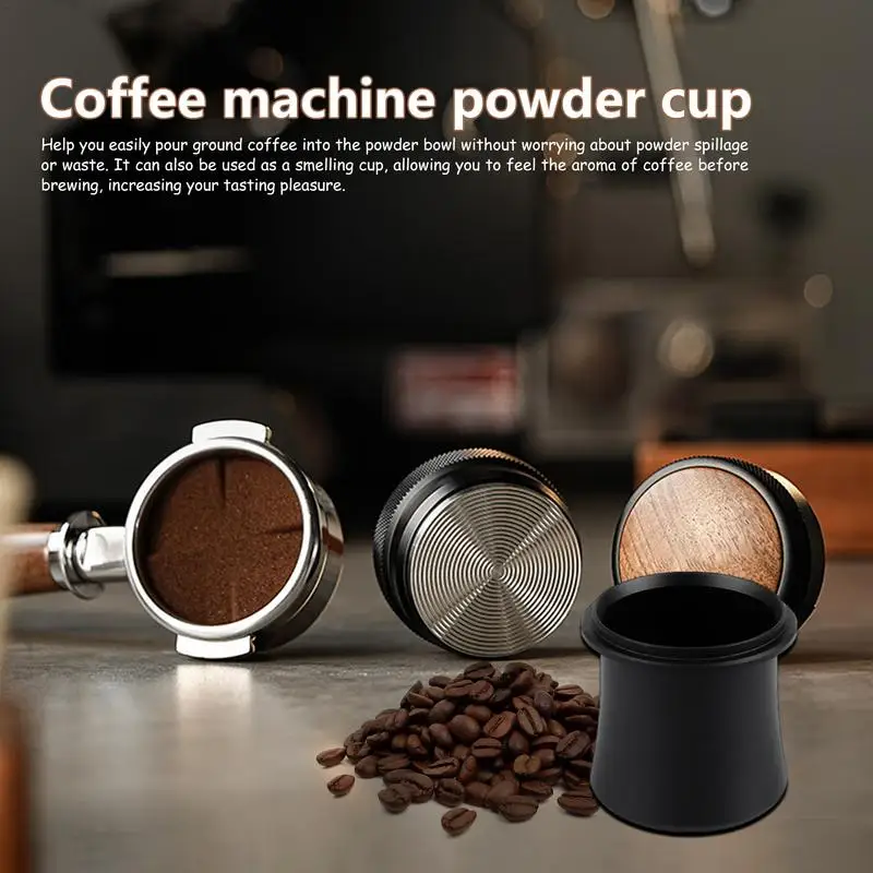 Portafilter Dosing Cup Stainless Steel Matte Espresso Coffee Machine Tools Durable Metal Coffee Powder Dosing Cup For 51/53/54mm