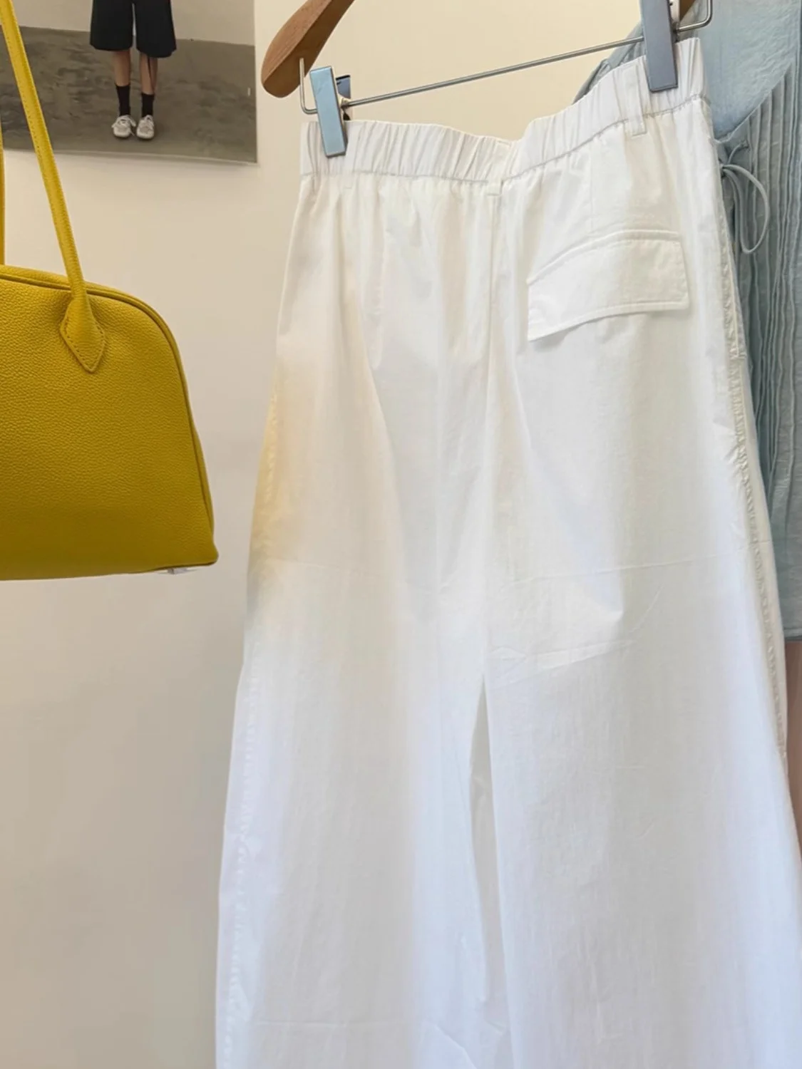 Casual coreano sle perna larga nove pontos calças design feminino sentido solto ajuste verão nova chegada marca bule faca calças