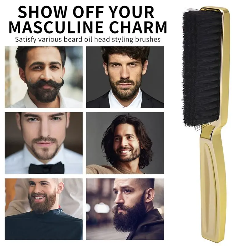 B15C Beard Brush- Stiff Boar Bristles For Men's Grooming - Straightens And Promotes Growth - Works With Beard Oil And Balm