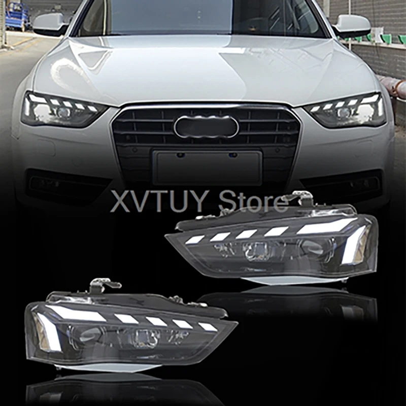 For Audi A4 A5 Front Headlight Headlamp Assembly LED Refit Styling Daytime Running Head Light Dynamic Turn Signal Car Accessory