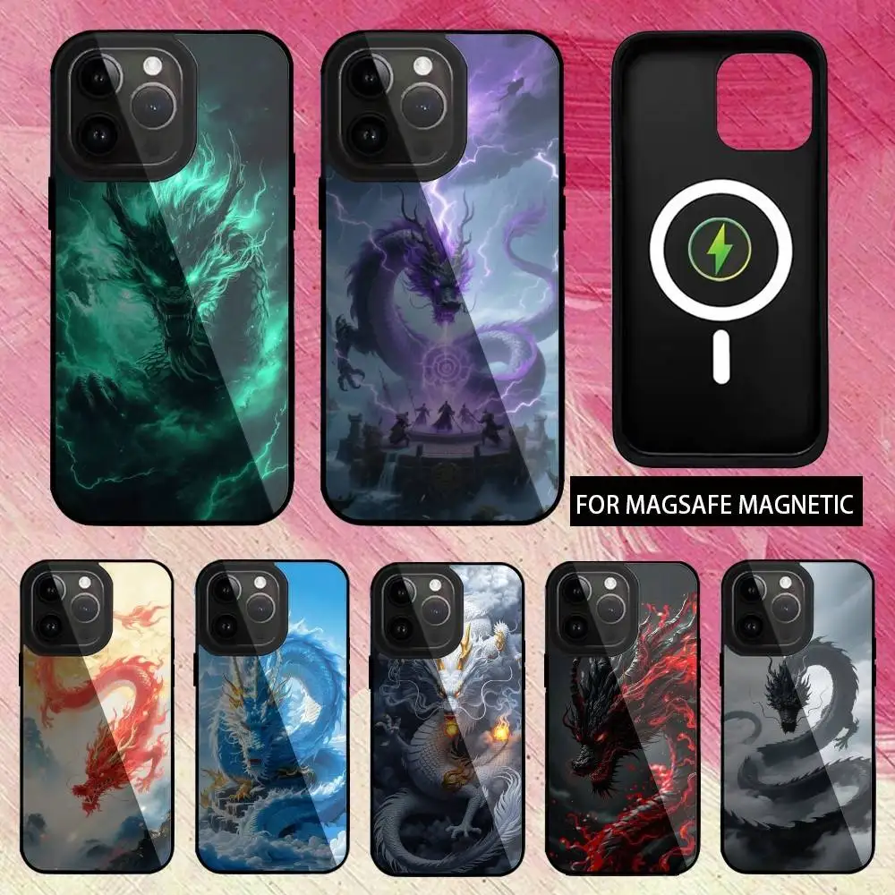 

Divine Dragon Phone Case For iPhone17,16,15,14,13,12,11 Plus,Pro Max Magnetic For Magsafe Wireless Charging
