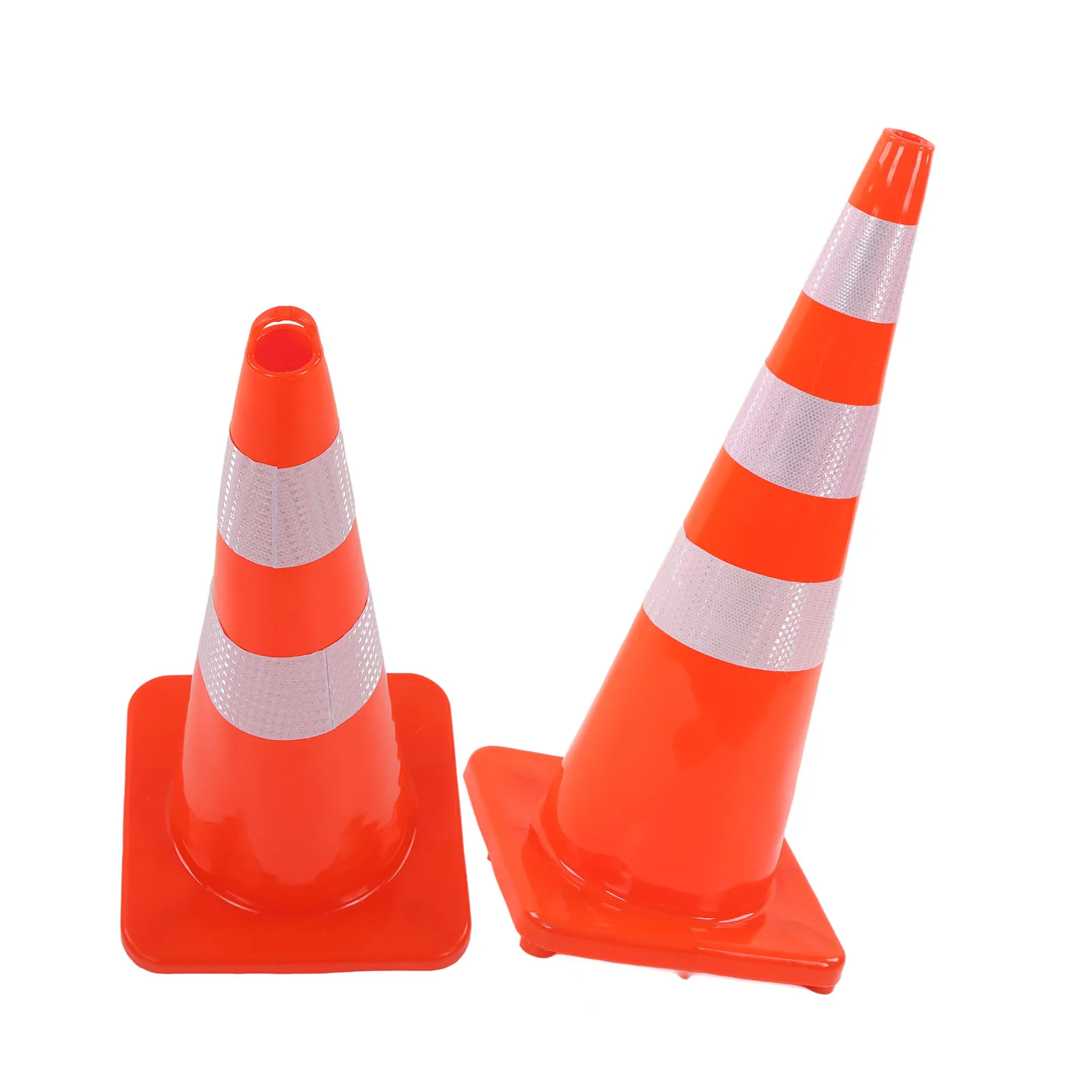 6Pcs Traffic Cones Weather Resistant Reflective Square Base Road Cones for Parking Lot Camping