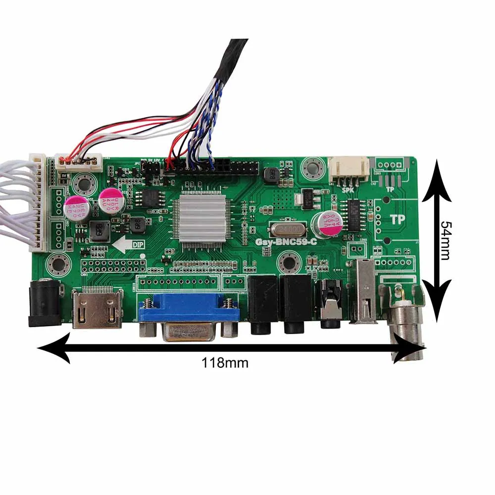 HD MI+VGA+2AV+USB+Audio LCD Controller Board For 14inch 15.6inch 1366x768 LTN140AT02 B156XW02 LCD Screen