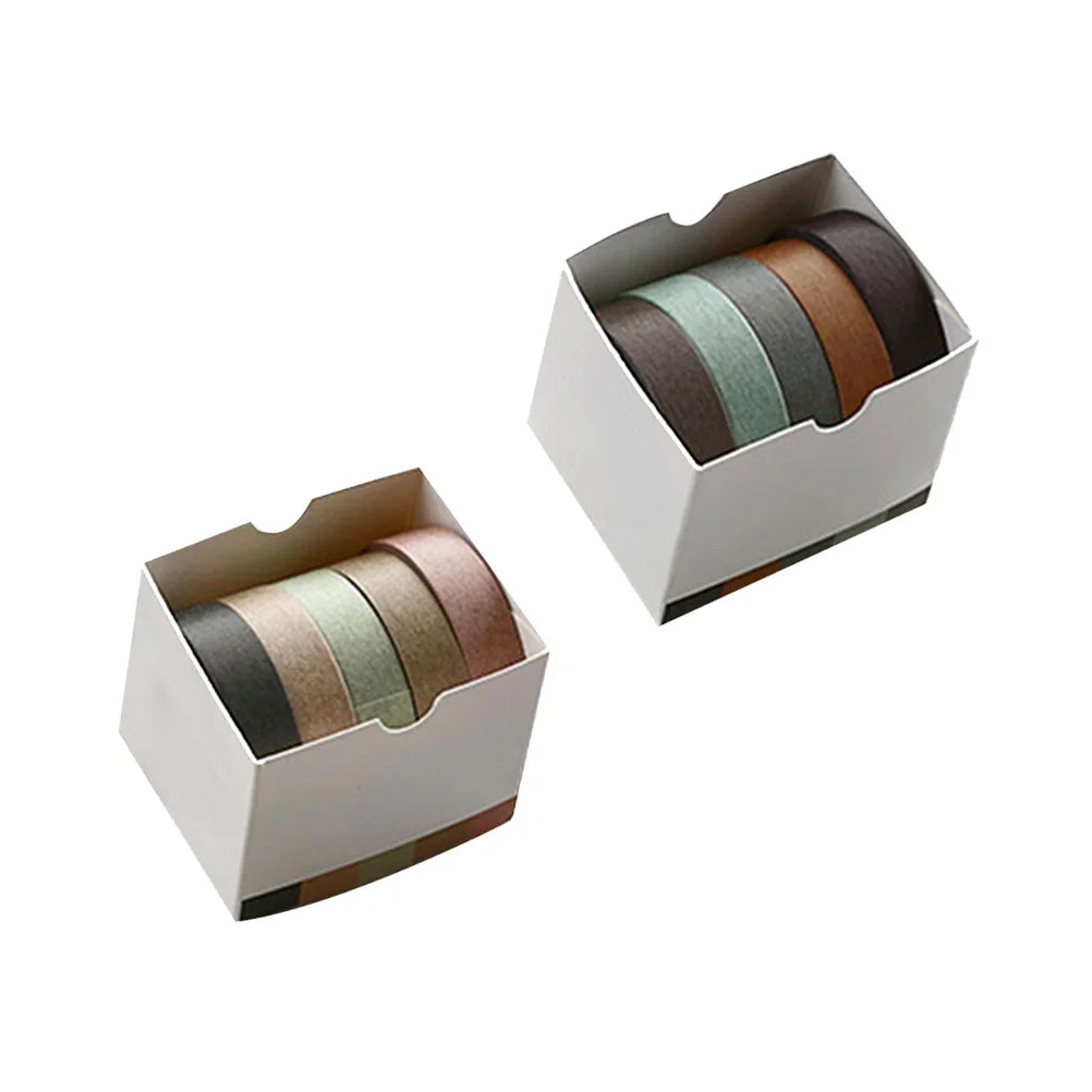 10 ロール色付き和紙テープシンプルなデザイン Diy クラフトステッカーギフトラッピング装飾フォトアルバムクリエイティブ紙テープホーム