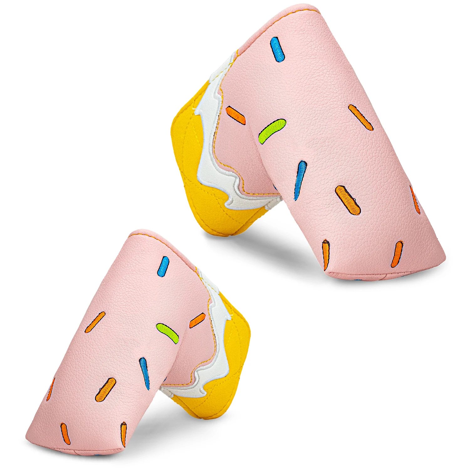 1pc Ice Cream Donut Golf Blade Putter Cover - PU Headcover with Soft Lining, Blade Style Club Protector, Durable & Suitable
