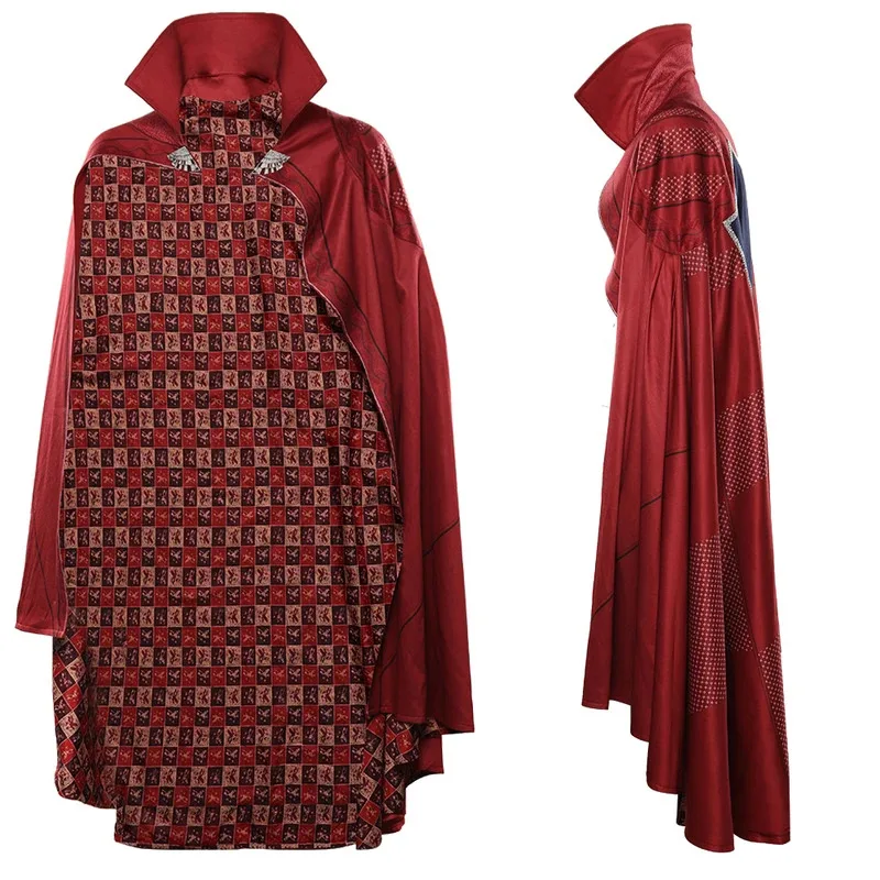 男性スーパーヒーローファンタジー浮揚マント映画ドクターコスプレ奇妙な変装衣装ローブ成人男性ファンタジア衣装 mb.3