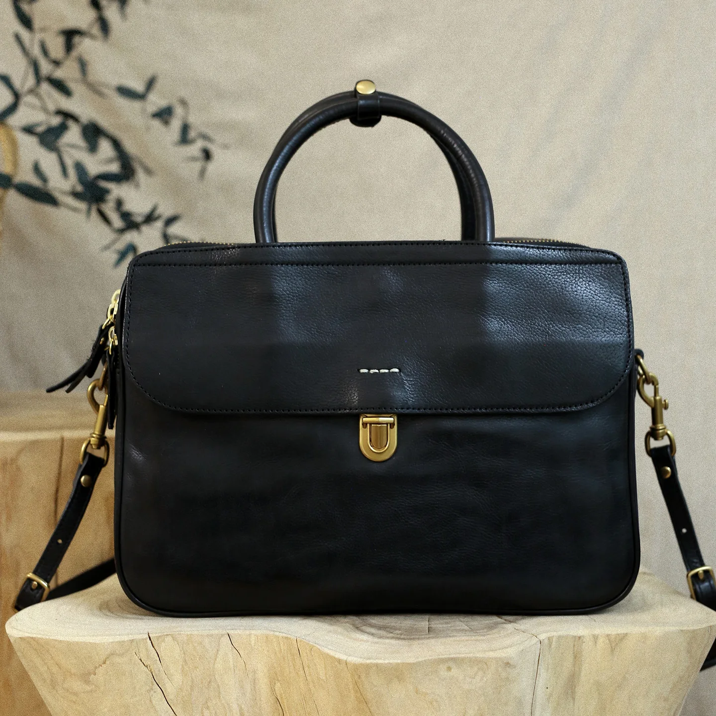 PNDME fashion vintage handmade genuine leather women briefcase business travel cow leather 13 inch laptop handbag messenger bag