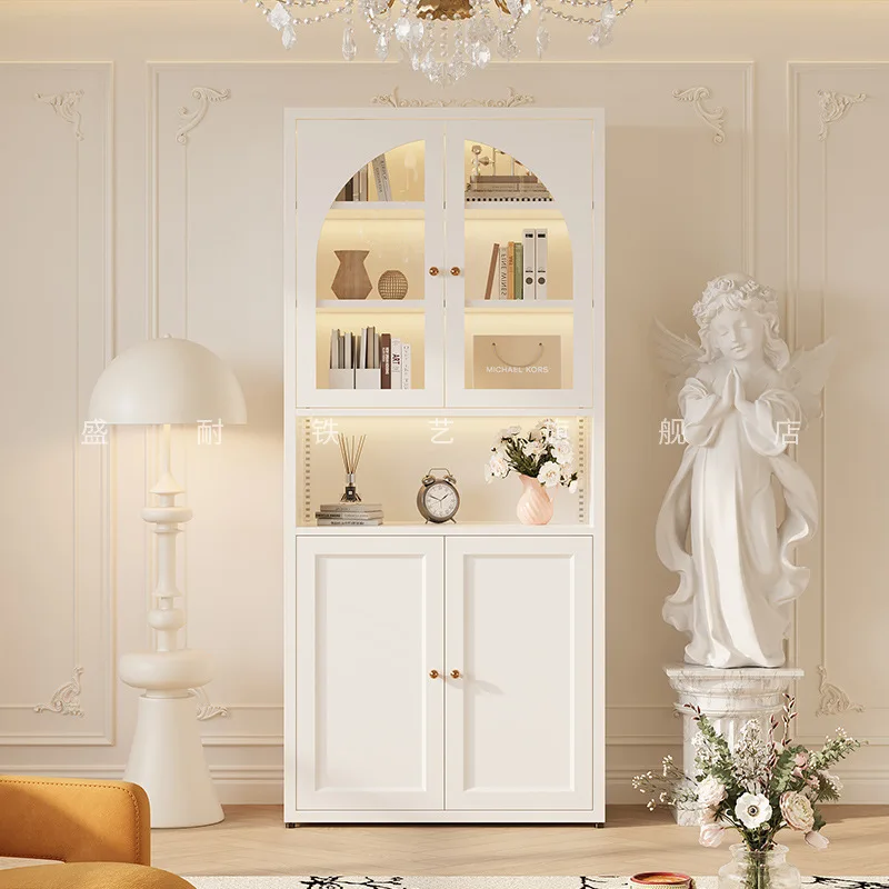 

2 meter high bookcase, Changhong glass bookshelf, living room display cabinet, storage cabinet
