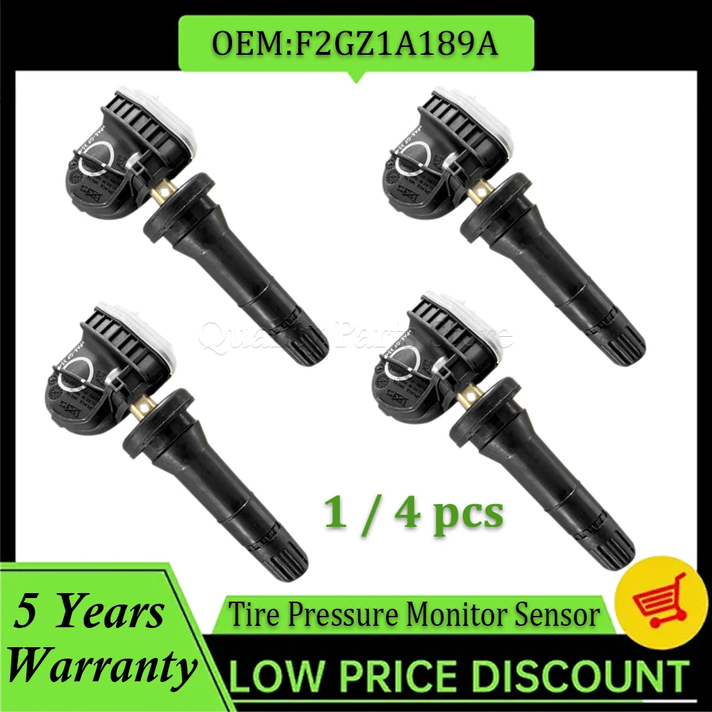 New TPMS Tire Pressure Monitor Sensor 1/4pcs For Ford Edge Galaxy F-150 Mustang Explorer 315MHZ F2GT-1A180-AB F2GZ1A189A