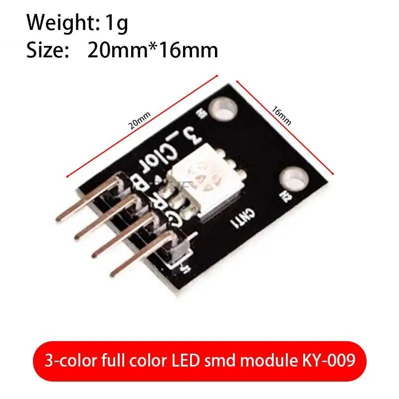 KY-009 5050 PWM Modulator RGB SMD LED Module 3 Color Light For Arduino MCU Raspberry CF Board Three Primary Color