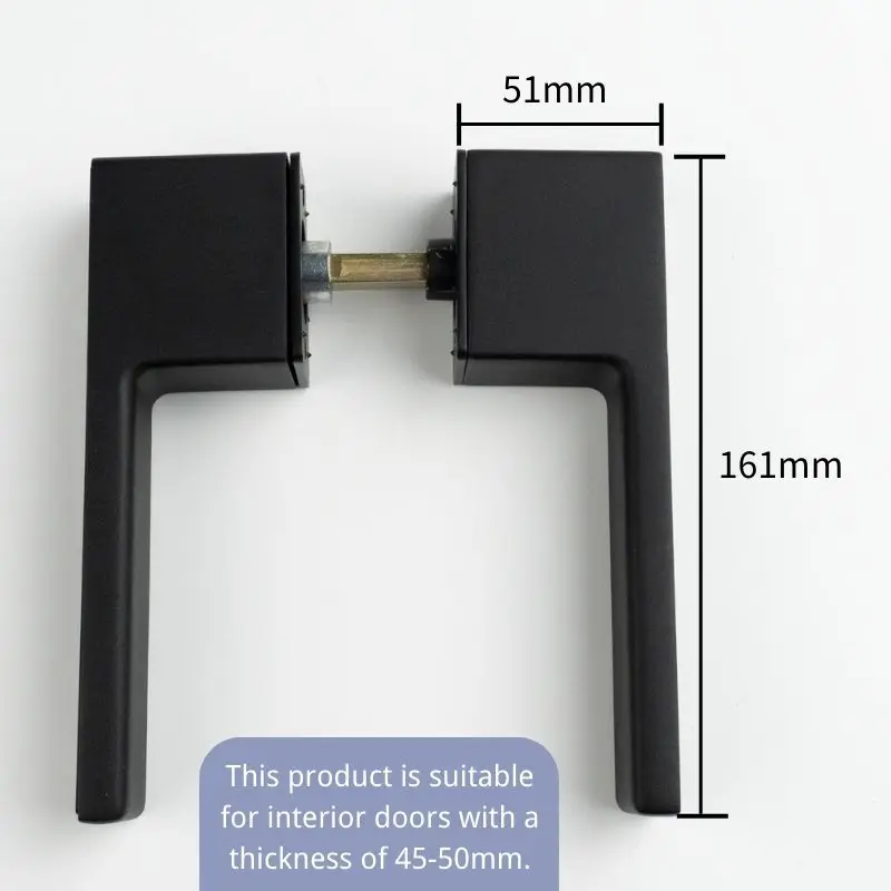 VERQNI MANIGLIE & ACCESSORI JL-01 Minimalist Matte Black Mute Rectangle Modern Aluminium Door Handle Magnetic suction Lock