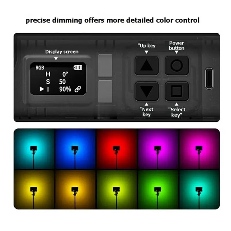 A53M-Folding LED Light FOLD8 Pocket Handheld Light Stick RGB Panel Lamp 2500K-9000K For Vlog Video