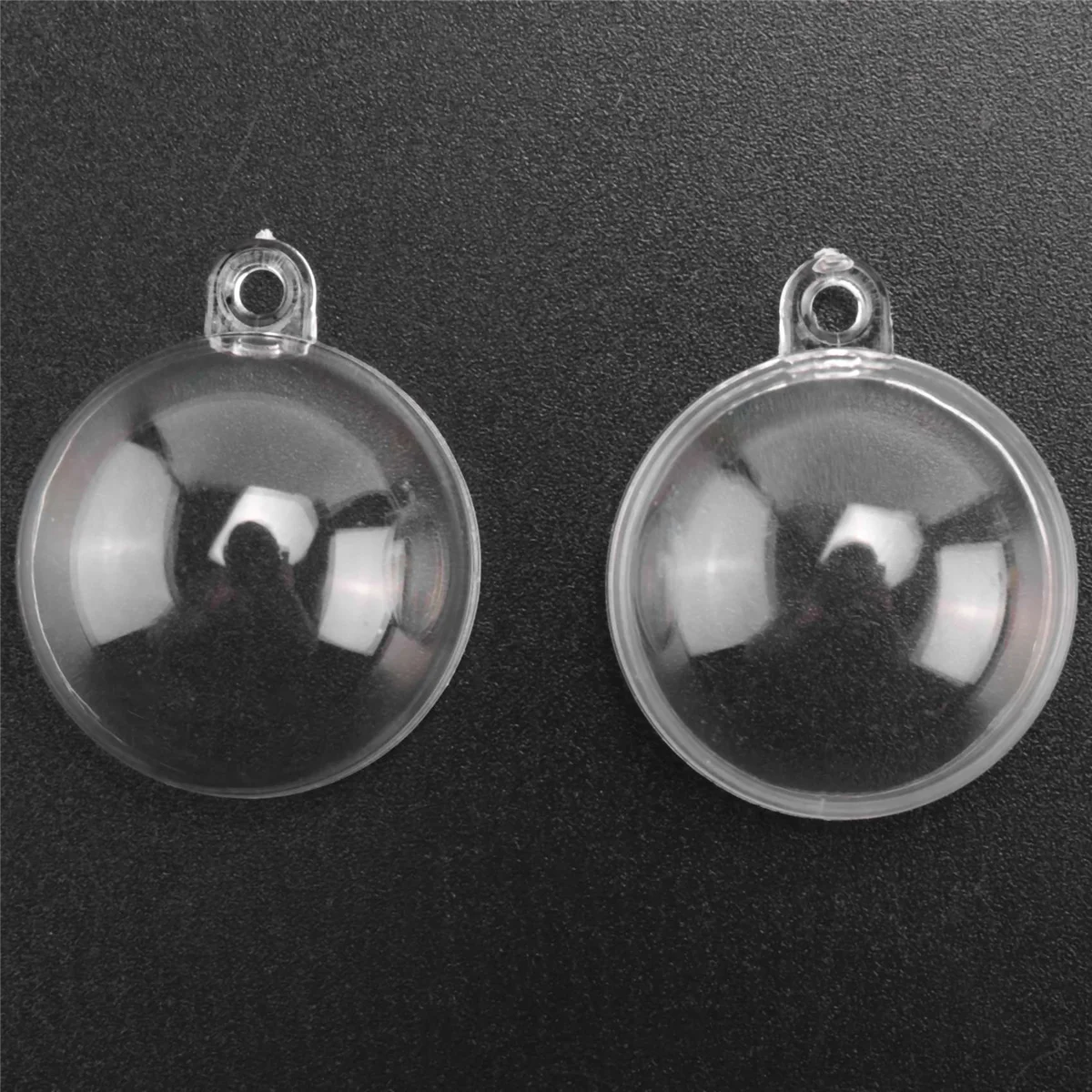 Совершенно новый прозрачный открывающийся пластиковый шар для рождественских украшений, прозрачная безделушка, украшение, подарочная коробка 3 см HY