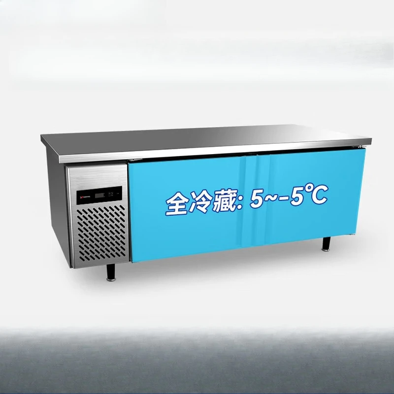 Console Freezer Commercial Refrigerator Freezer Flat Cooling Workbench Horizontal Freezer Commercial Dual Temperature