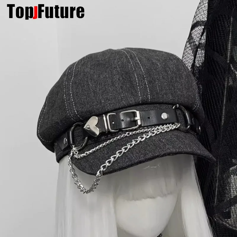 レディース メンズ 原宿 ゴシック ロリータ ベレー帽 Y2k ガールズ
