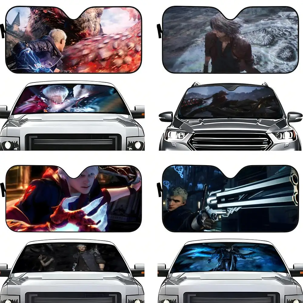 

D-Devil May Cry-S Sun Visor Car Windshield Sunshade Foldable Automotive Protection Sun Block Cover