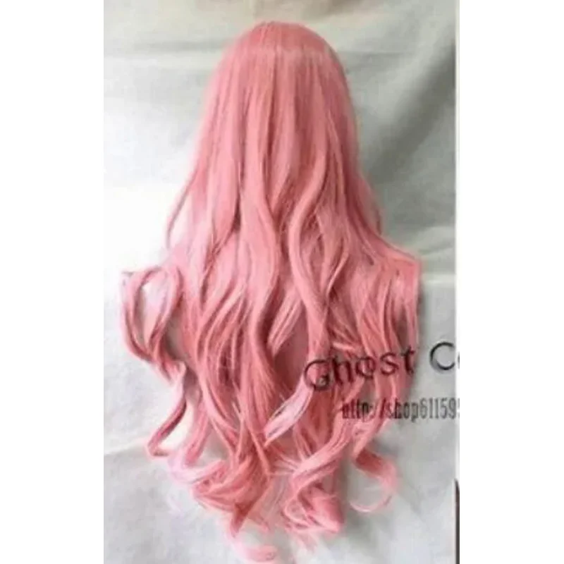 80CM Vocaloid Luka Ruka Magnet Long wavy pink color Cosplay Wig