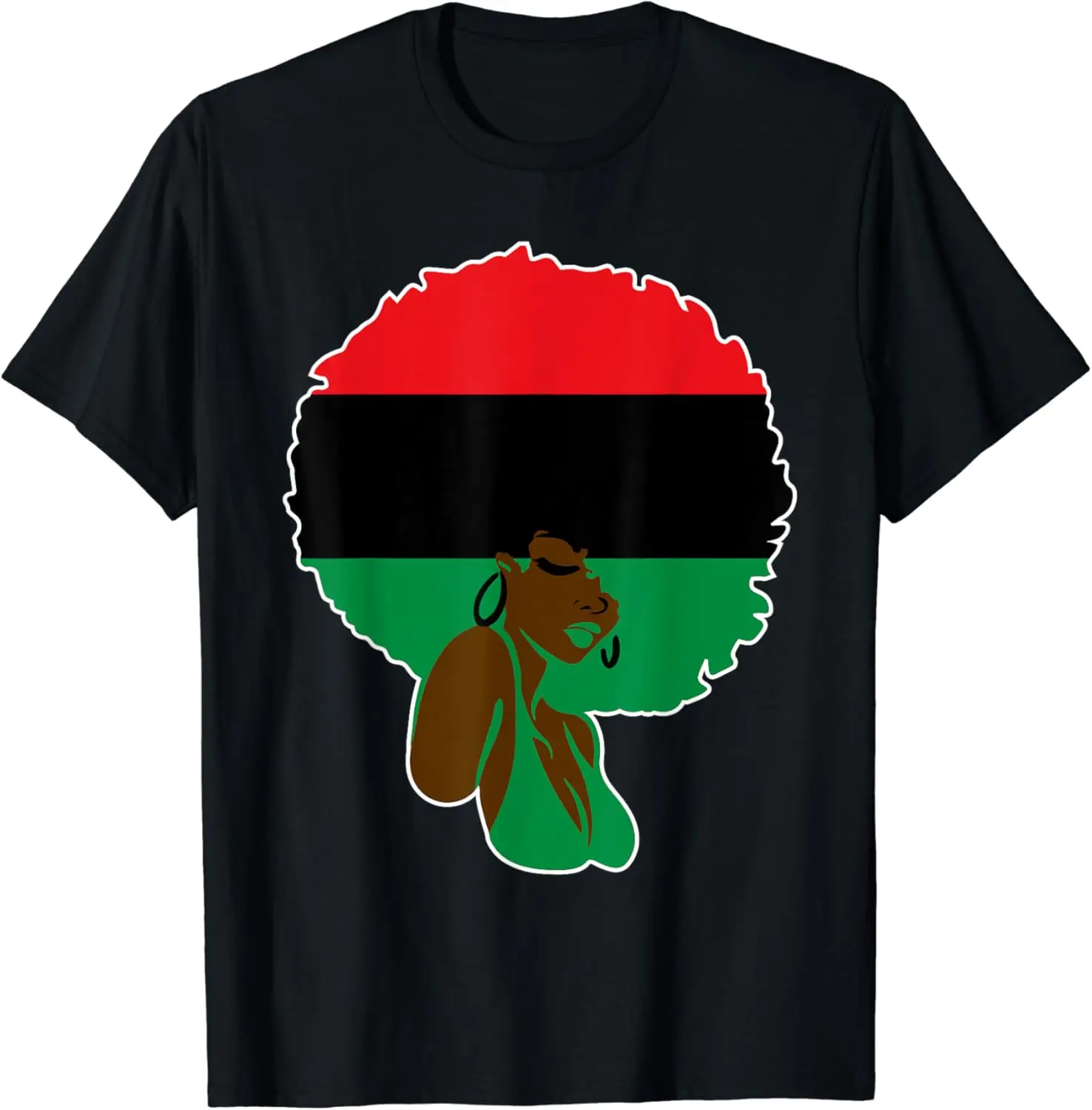 

Pan African UNIA Flag Black History Afro American Women Gift T-Shirt Men's and women's cotton short sleeves