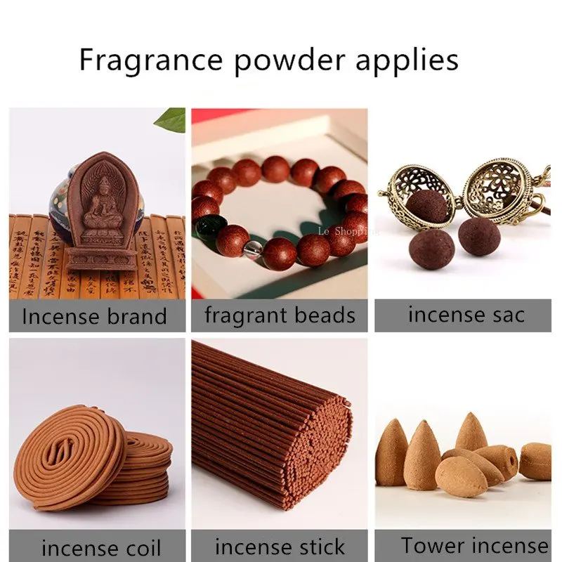 Red Sandalwood Powder DIY Aromatherapy Spice Handmade Incense Line Incense Plate Incense Incense Empty Incense Beads Supplies
