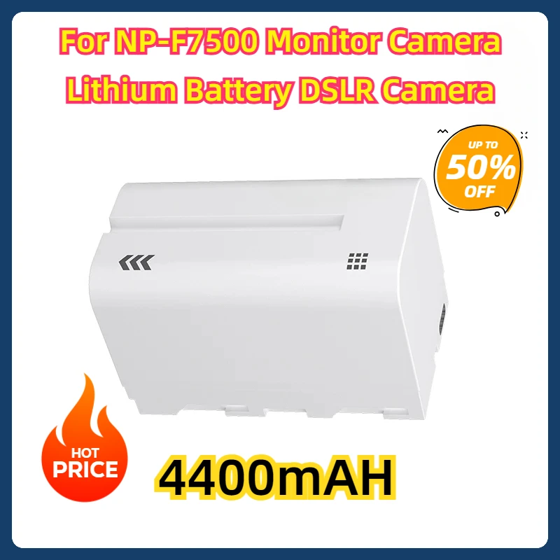 For NP-F7500 Monitor Camera Lithium Battery DSLR Camera 4400mAH