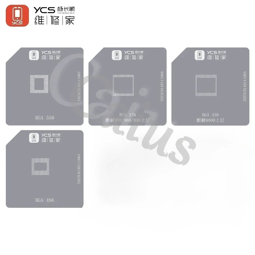 YCS ชิป BGA ชั่วคราว IC ปลูกดีบุกตาข่ายเหล็กสําหรับ iPhone Qualcomm HiSilicon MediaTek Samsung CPU ดีบุกสถานีปลูกชุด