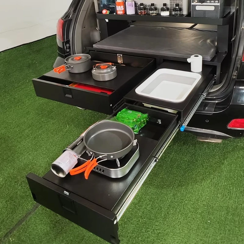 

Уличный кемпер, сверхмощная двуспальная кровать, внедорожник, небольшой спальный матрас, слайдер, ящик, задний багаж, кухня Lc105